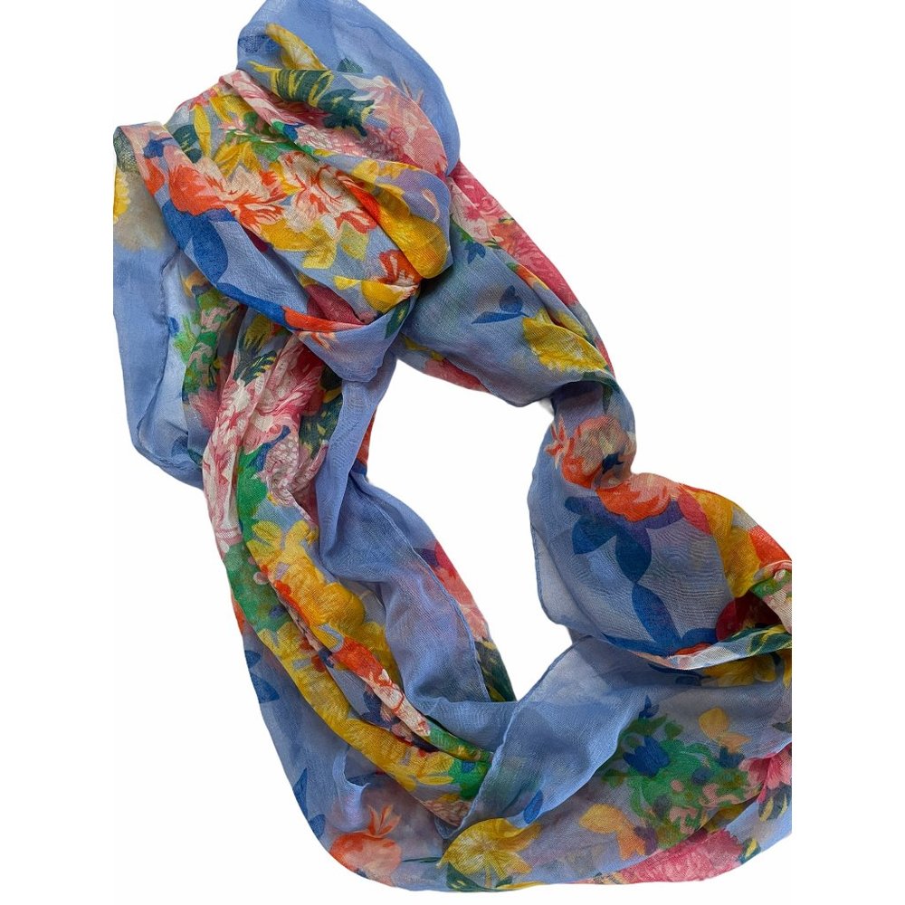 Sheer Floral Infinity Scarf | Multi | OS